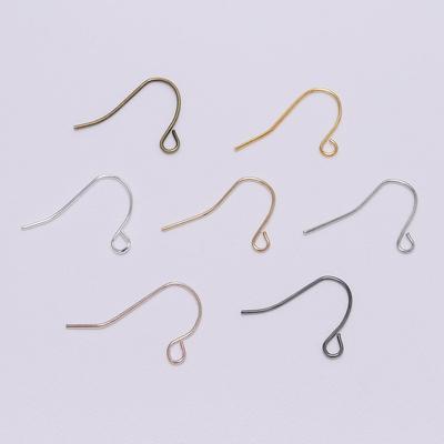 100 sztuk/partia 21*12mm złoty brąz moda żelazne kolczyki druty haki ucho Pin Hook dla DIY tworzenia biżuterii akcesoria akcesoria