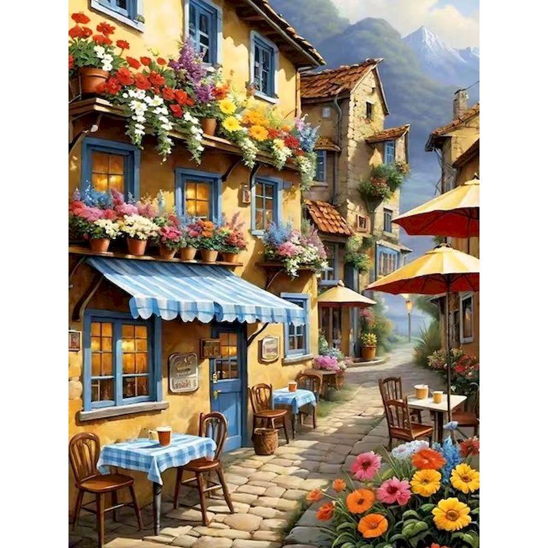 

5d Алмазная картина Пейзаж Улица Город Полный Дрель Домашний Декор Алмазная вышивка Цветочная мозаика 5d Diy Подарок Домашний Декор Full Round 20x30CM