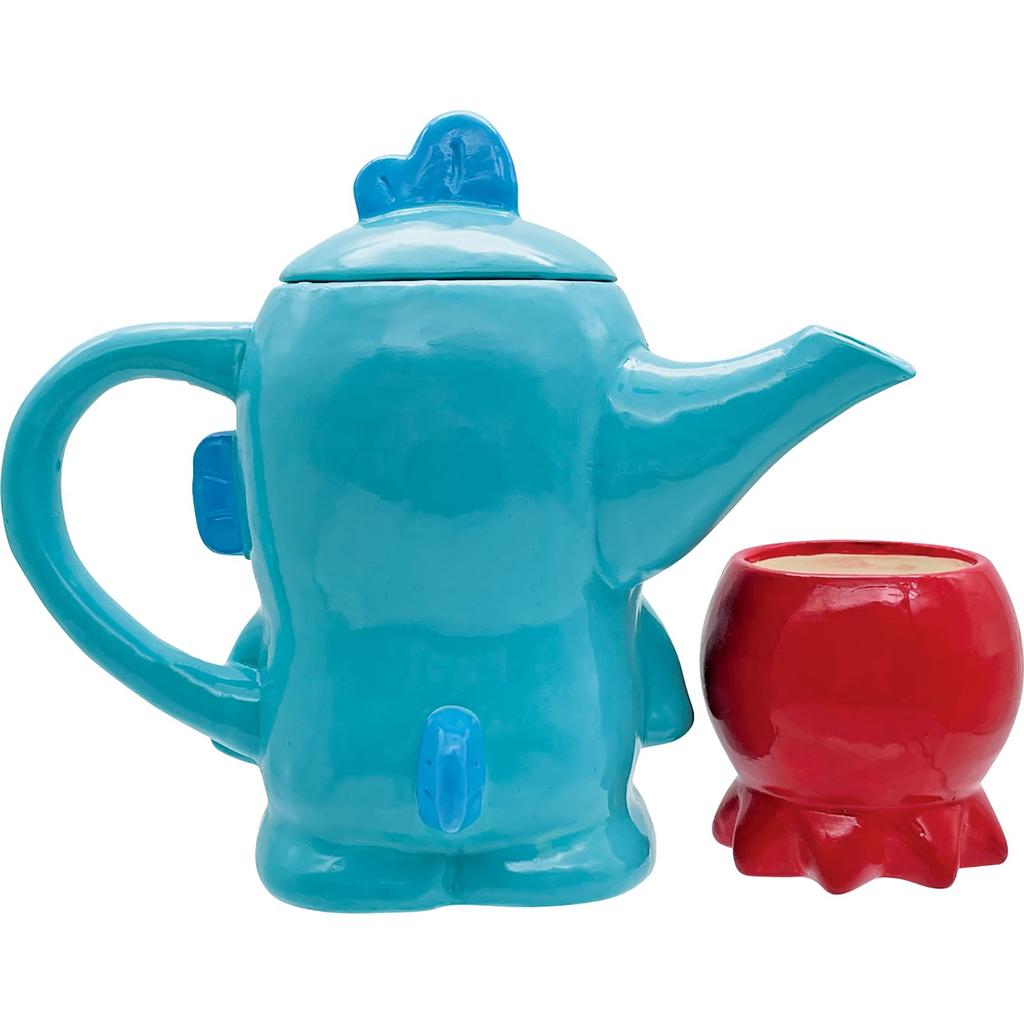 Sanrio Tea Set Teapot X Tea Cup X Tableware Miscellaneous Goods Birthday Gift Green SAN4657 "Hangyodon" (15 13cm) (8 7cm)
