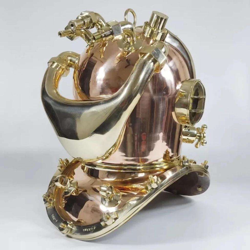 Copper Brass Diving Helmet US Navy Mark V Deep Sea Scuba Divers Heavy Helmet