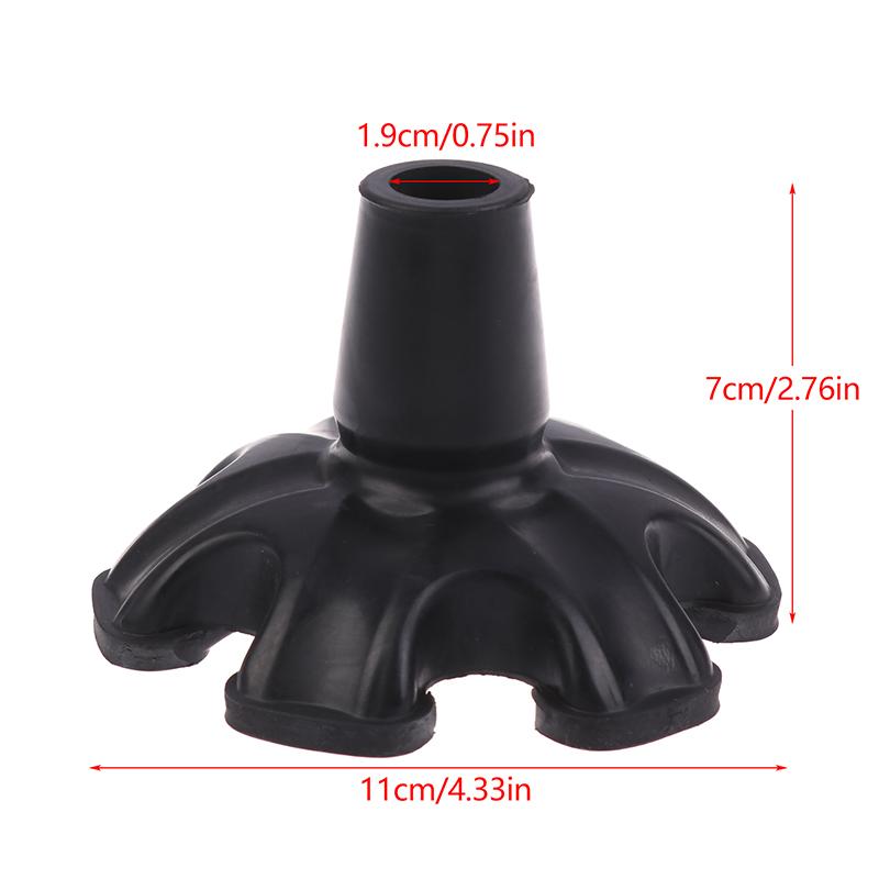 19Mm Cane Tips 6 Pillar Design Nonslip Rubber Crutch End Mat With For Walking Stick Shooting Stick Crutch Tips Accessories
