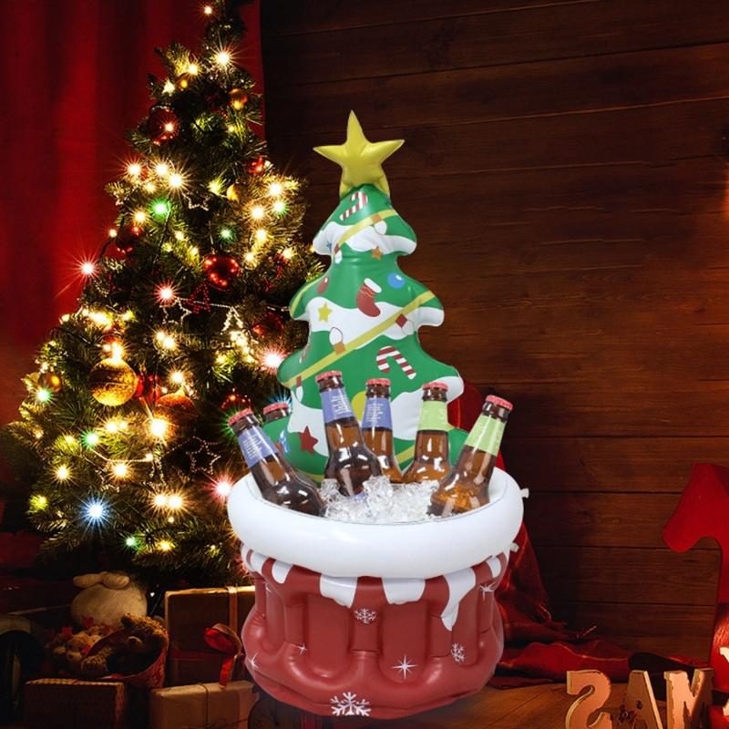 Inflatable Christmas Tree Coolers For Outdoor Drink And Beverages Storage Portable Designs Holiday Ice Bucket