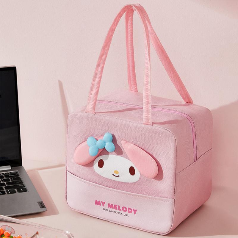Sanrio Hello Kitty My Melody Cinnamoroll Cute Kawaii Lunch Box Handbag Lunch Bag Aluminum Foil Thickened Insulated Bag Meal Bag