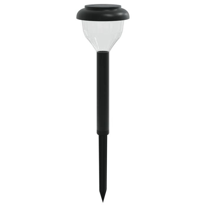 VidaXL Lampes solaires d'allées et piquets de sol 4pcs blanc chaud RVB, éclairage solaire d'allée, lampe solaire de jardin, 4008189
