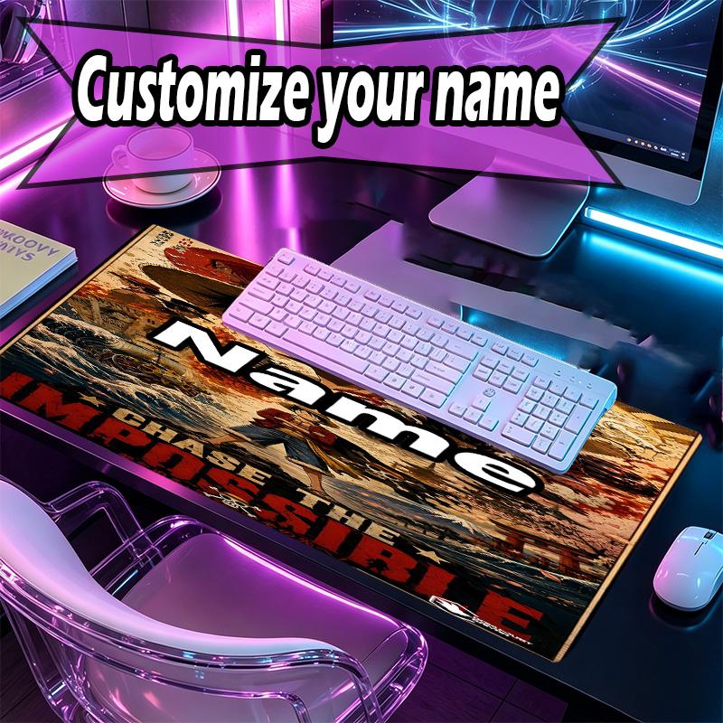 Custom Name Personalized One Piece Pattern Mousepad, Laptop PC Desk Mat, Decorative Desk Mat for Home Keyboard Pad Gift