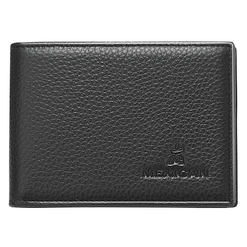 MEXICAN Leather Card Holder, Business Style, Cowhide, Ultra-Thin, Multi-Card Slots, Driver's License Case, Leather Wallet, Model A