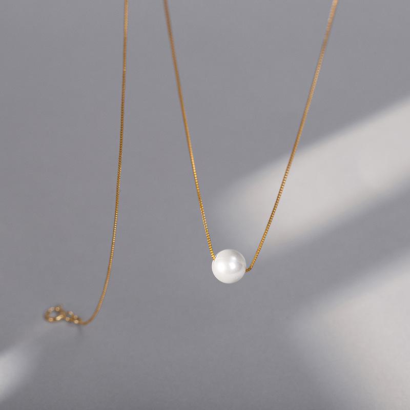 Colier Banyan Tree din argint S925 cu perle și pandantiv din perlă de scoică, lanț de claviculă de lux pentru femei, vara 2023