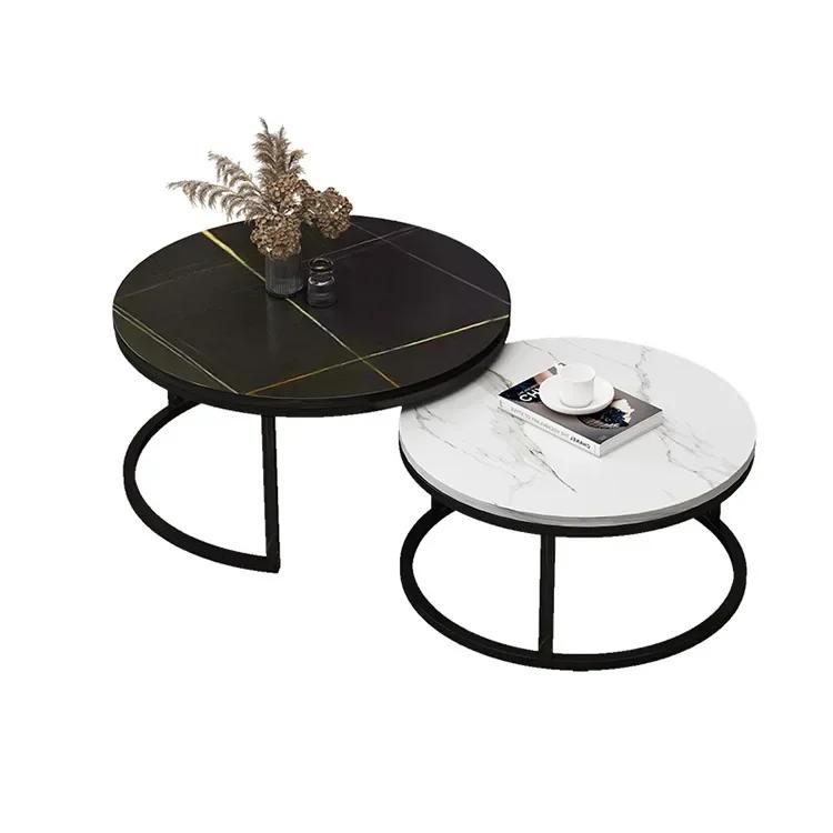 Nordic Living Room Furniture Sofa Coffee Table Dormitory Balcony Hotel Side Tables Simple Modern Small Apartment Round Tea Table