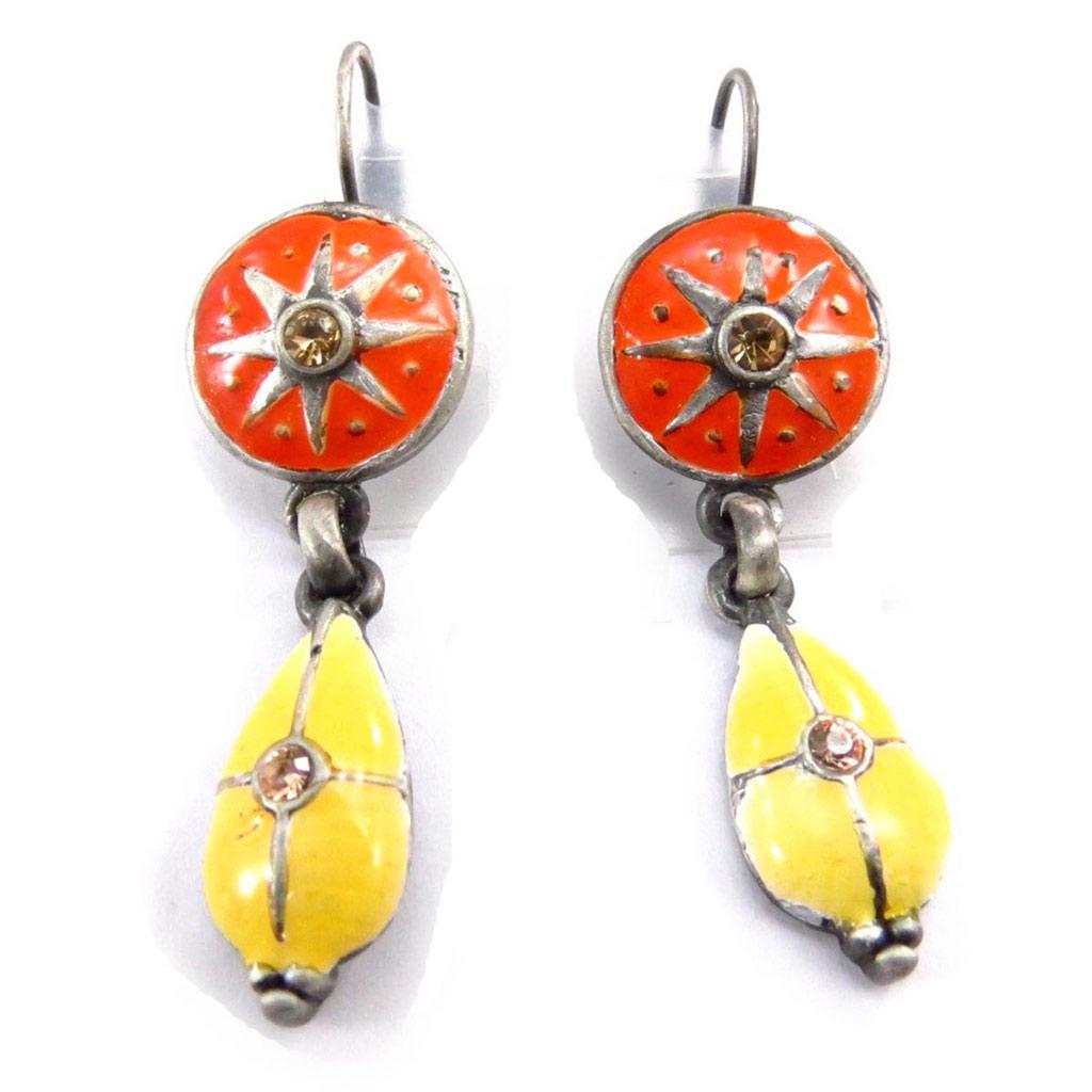 

Les Trésors De Lily [J7126] - Дизайнерские серьги Altaï оранжево-желтые.