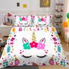 3D Unicorn Print Home Bed Cover Home Textiles Bedding Set Covers Student Dormitory Pillowcase Breathable