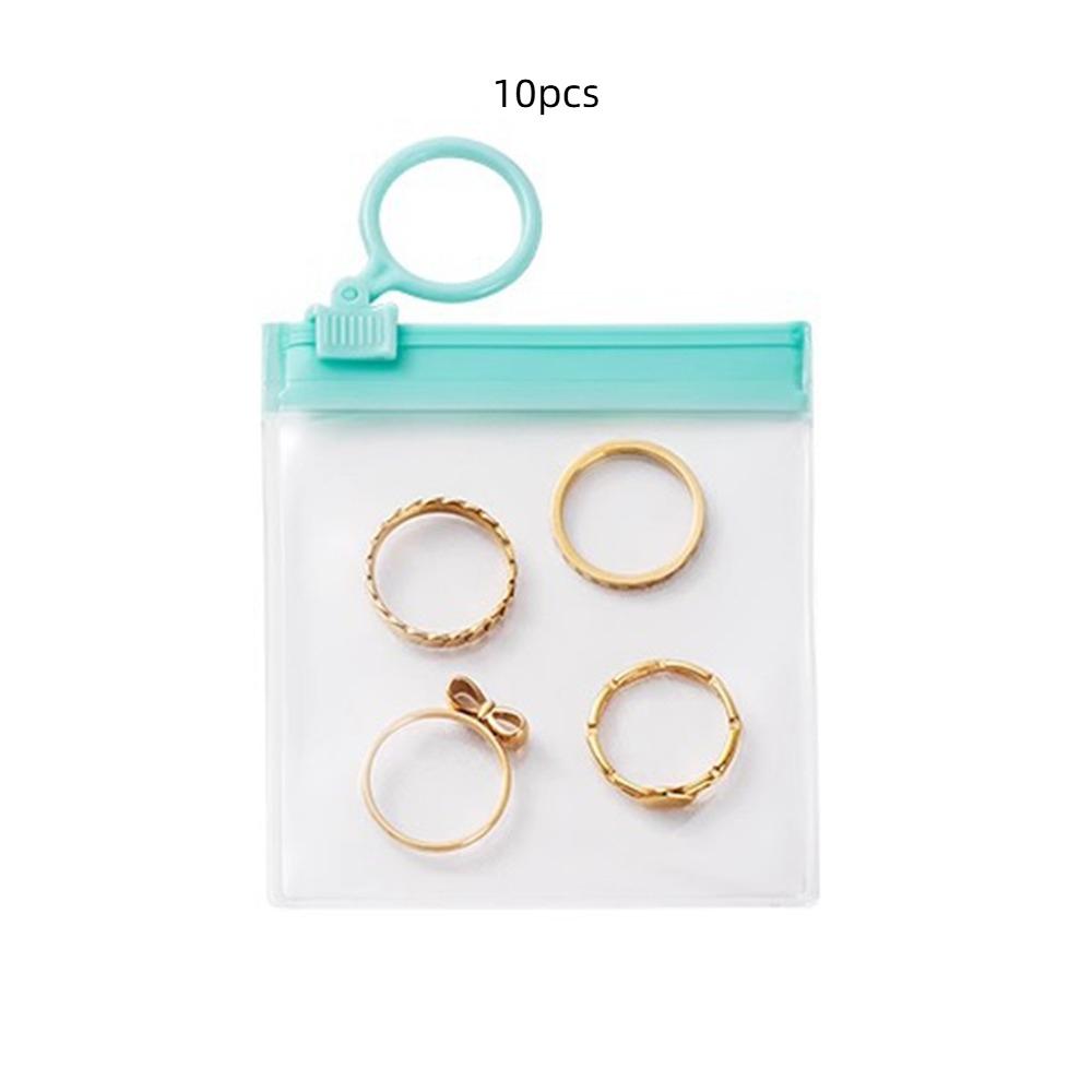 10pcs Portable Sealed Jewelry Storage Bags Transparent Jewelry Storage Box S