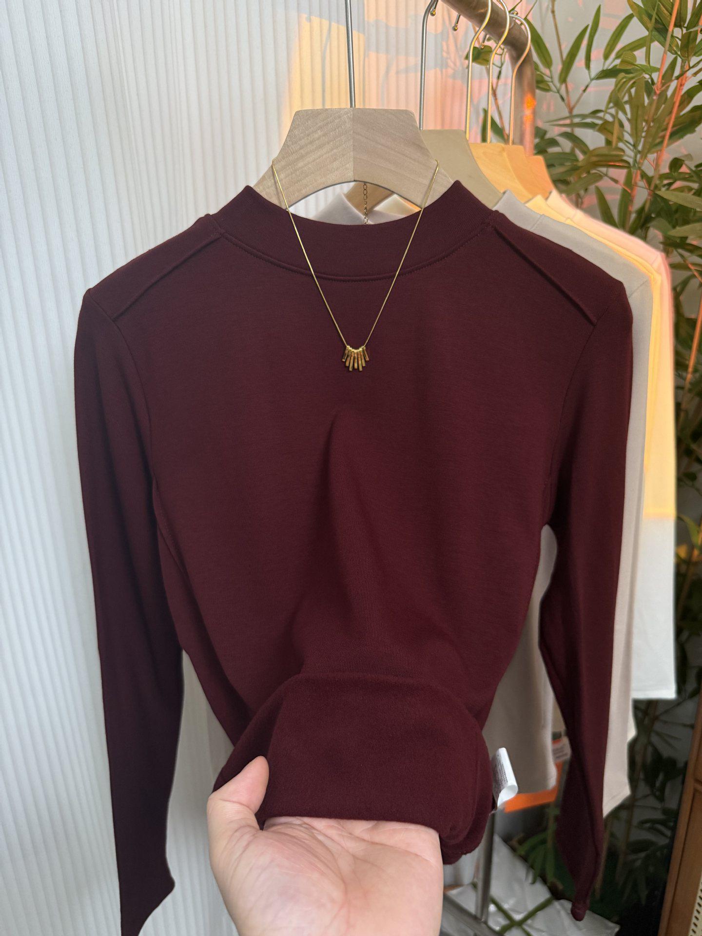 Korean Style Women s Round Neck Long Sleeve Top - Spring/Autumn Casual Versatile Base Layer L