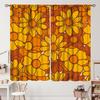 Geometrisch Groovy Patroon Gordijnen Vintage Jaren 70 Retro Jaren 60 Abstracte Kunst Esthetisch Gordijn met Stangzak voor Slaapkamer Woonkamer