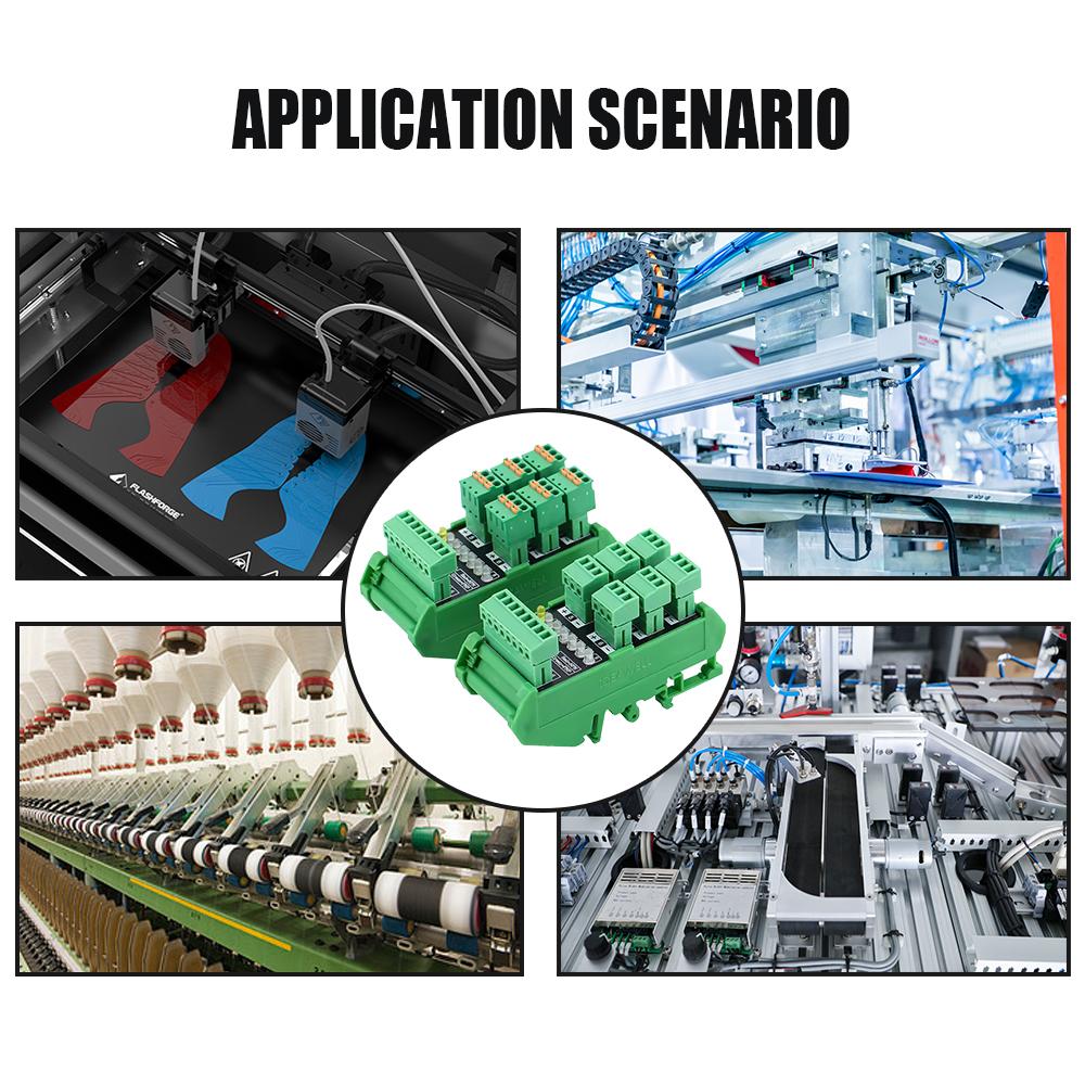 PLC Input Module Terminal Block 4 6 Way/Channels Photoelectric Proximity Switch NPN PNP Sensor 3 Wires Conversion Transfer Board