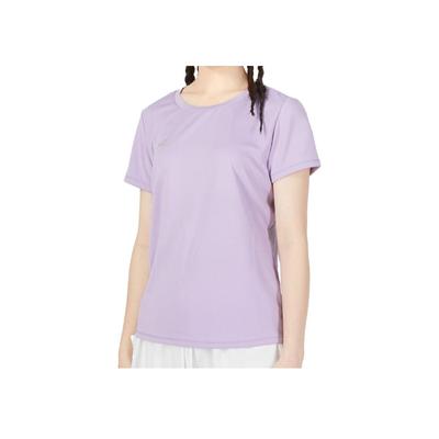 Solid Round Neck Running Short Sleeve T-Shirt Women Tops Lilac-Purple 23500508-562
