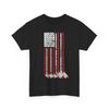 Ice Hockey T-Shirt, American Flag Hockey Players Winter Sports Fans Shirt