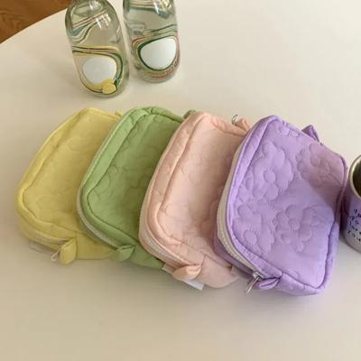 Women's Square Candy Color Soft Cosmetic Bags Toiletry Lipstick Makeup Organizer Storage Bags Travel Portable Washing Handbags