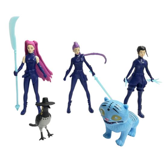 

1 Набор ПВХ Фигурка Девушки Группы Вдохновленная Анимационным Фильмом Фигурка Девушки Охотницы Скульптура Украшение для Дома Офиса Настольное Украшение C