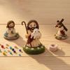 DIY Christian Beading Kit, Cute 4-Pack Tiny Beaded Jesus/Mary DIY Kit, Handmade Mini Faith Beads Craft with Instruction for Beginners, Craft
