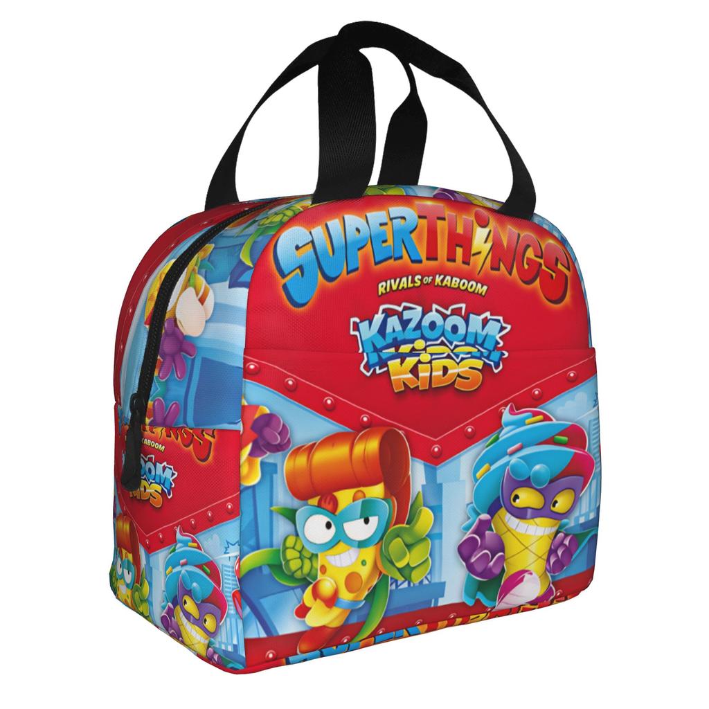 Custom S-Super Z-Zings Cartoon Insulated Lunch Bag for Camping Travel Game Waterproof Thermal Cooler Lunch Box Women Men