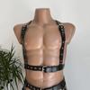 Mens Leather Lingerie Harness Men Bondages Full Body Jockstraps for Men Pants and Leather Top Chest Men's Harness Gay Harness