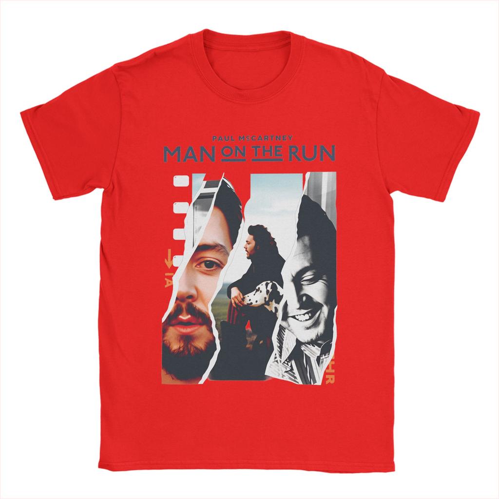 PaulsMcCartneys Unisex On The Run Unisex T Shirt Humor Tees Short Sleeve Crewneck TShirt Cotton Plus Size Clothes