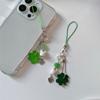 Stylish Resin Keychain Featuring a Sweet Four Leaf Clover and Bunny Stylish Bag Charm Phone Chain for Everyday Use