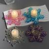 Aromatherapy Candle Gypsum Storage Mold  Creative DIY Crystal Christmas Snowflake Jewelry Mold Candy Box Home Table Decoration