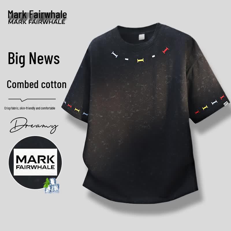 MARK FAIRWHALE Men s Ice-Feel Cotton Blend Short Sleeve T-Shirt M