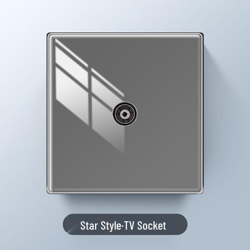 Star Series Glossy 86 Type Dual-Control Switch Socket Set