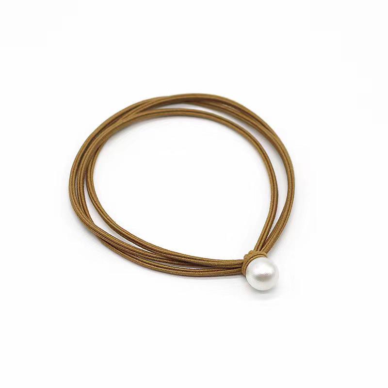 

Набор эластичных резинок для волос в стиле мори-гёрл по-корейски: Универсальная резинка для волос «хвост» с жемчужными акцентами