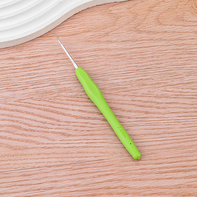 

Aluminum Crochet Hooks Set Solid Color TPR Soft Grip Handle Rainbow Ergonomic for Knitting Yarn Craft DIY Weaving Tool Gift