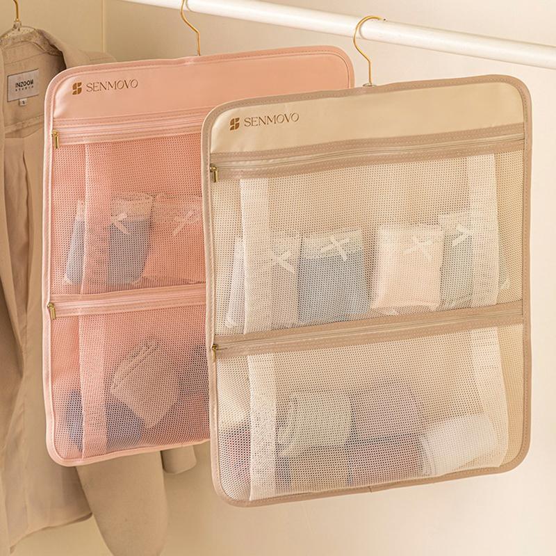 Hanging Clothes Organizer Bag - Multi-Pocket Underwear & Socks Storage For Home/Dormitory Wardrobe - Durable Space-Saving Design