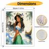 Disney Oil Paint Hand Painting Kit Princess Jasmine Wall Decoration Classic Style Home Decor Art Canvas Gift Bedroom Living Room Craft