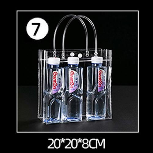 1PC Clear Tote Bag Transparent Shopping Bags Shoulder Handbag PVC Waterproof Storage Bag for Gift Cosmetic Plastic Bags 18 Sizes