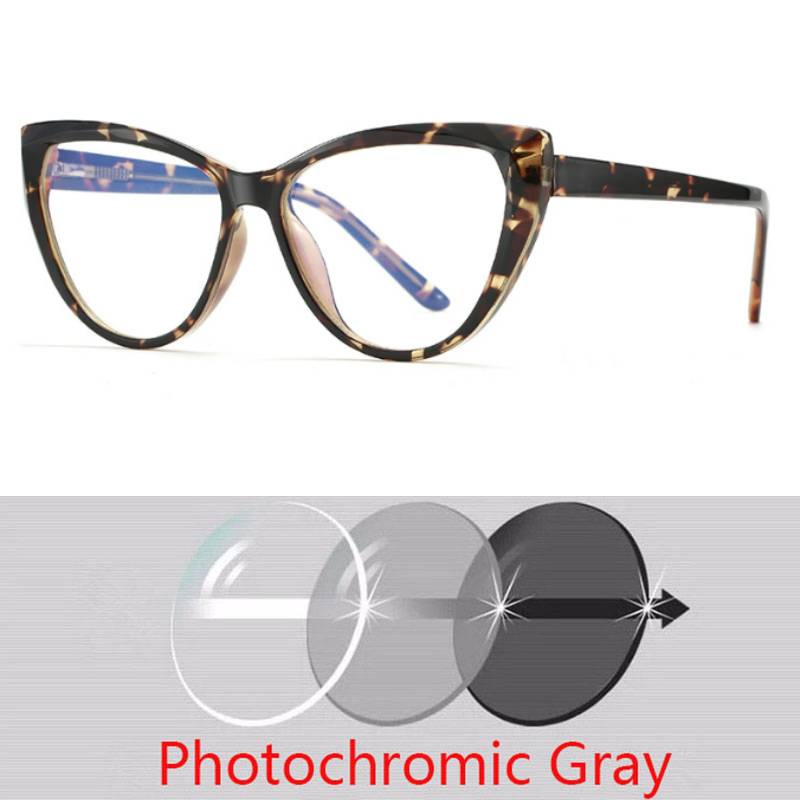 Optische Brillen Cat-Eye-Rahmen Brillen für Damen Mode Korrektionsbrillen Kurzsichtigkeit -0,5 bis -6,0 Weitsichtigkeit +0,5 bis +6,0