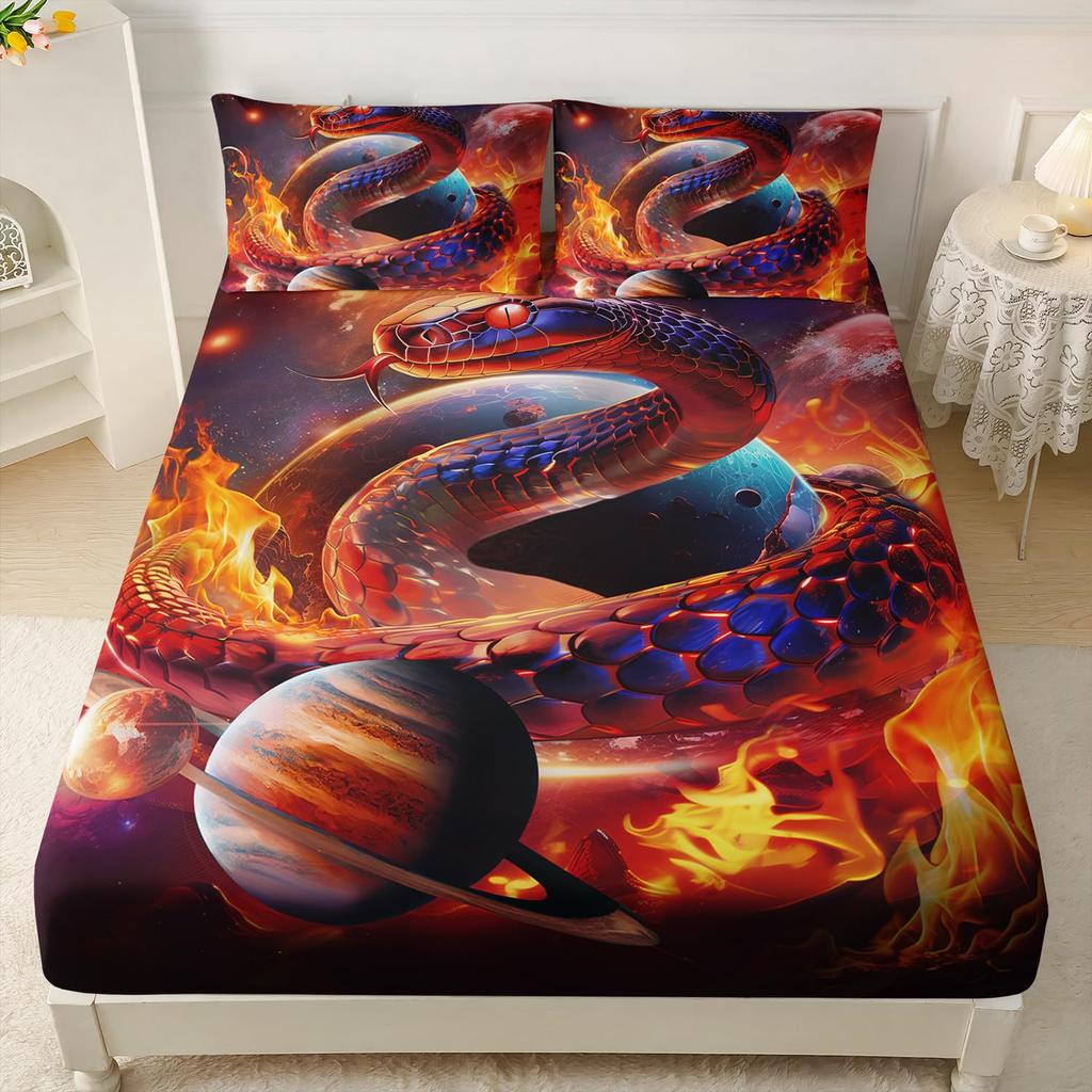 Waldtiermuster Matratze Dreiteiliges Digitaldruck Matratze Bettwäscheset Erwachsene Kinder