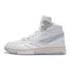 Li Ning 937 Deluxe Hi Synthetic Leather Trendy Casual Wear Durable Lightweight Breathable High-Top Skate Shoes Women Sneakers Off-White AZGS044-1