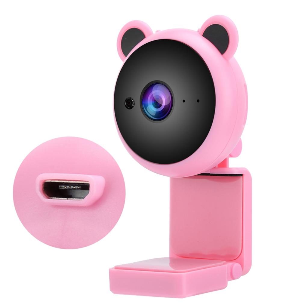 1080P HD USB Computer Camera Video Recording Digital Webcam BuiltIn Microphone for Live Broadcast(White )