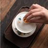 Chinese Handmade Ceramic Gaiwan Teacup Hand-painted White Porcelain Tea Tureen Travel Tea Bowl Household Teaware Accessories