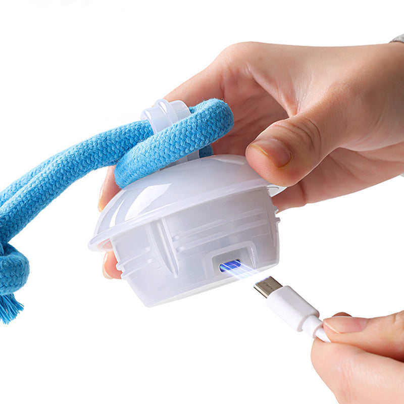 Smart Dog Toy Ball Electronic Interactive Pet Toy Moving Ball Rope Automatic Moving Toy USB Rechargeable Toy for Puppy Chew