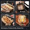 Pre-Cut Rectangle Baking Parchment Paper Silicone Coated Multi-Use for Oven Steamer BBQ Non-Stick Greaseproof Cooking Sheets