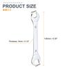 Uxcell Set of Double Thin 12x14mm Metric Super Slim Small Flat Head Mirror for Automotive Repair and Furniture Assembly 3-Piece Open-End Wrenches,
