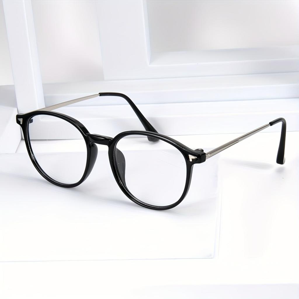 New Minimalist Round Frame Anti Blue Light Glasses Fashionable and Versatile Flat Light Glasses