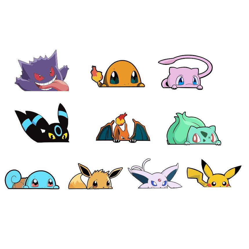 Pokmon car window sticker, Pokmon Gengar car rear scratch cover sticker, cartoon cute and fun sticker, gift for friends