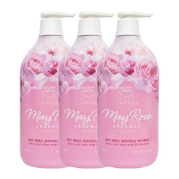 HAPPY BATH Rose Essence Brightening Body Wash 900g x3