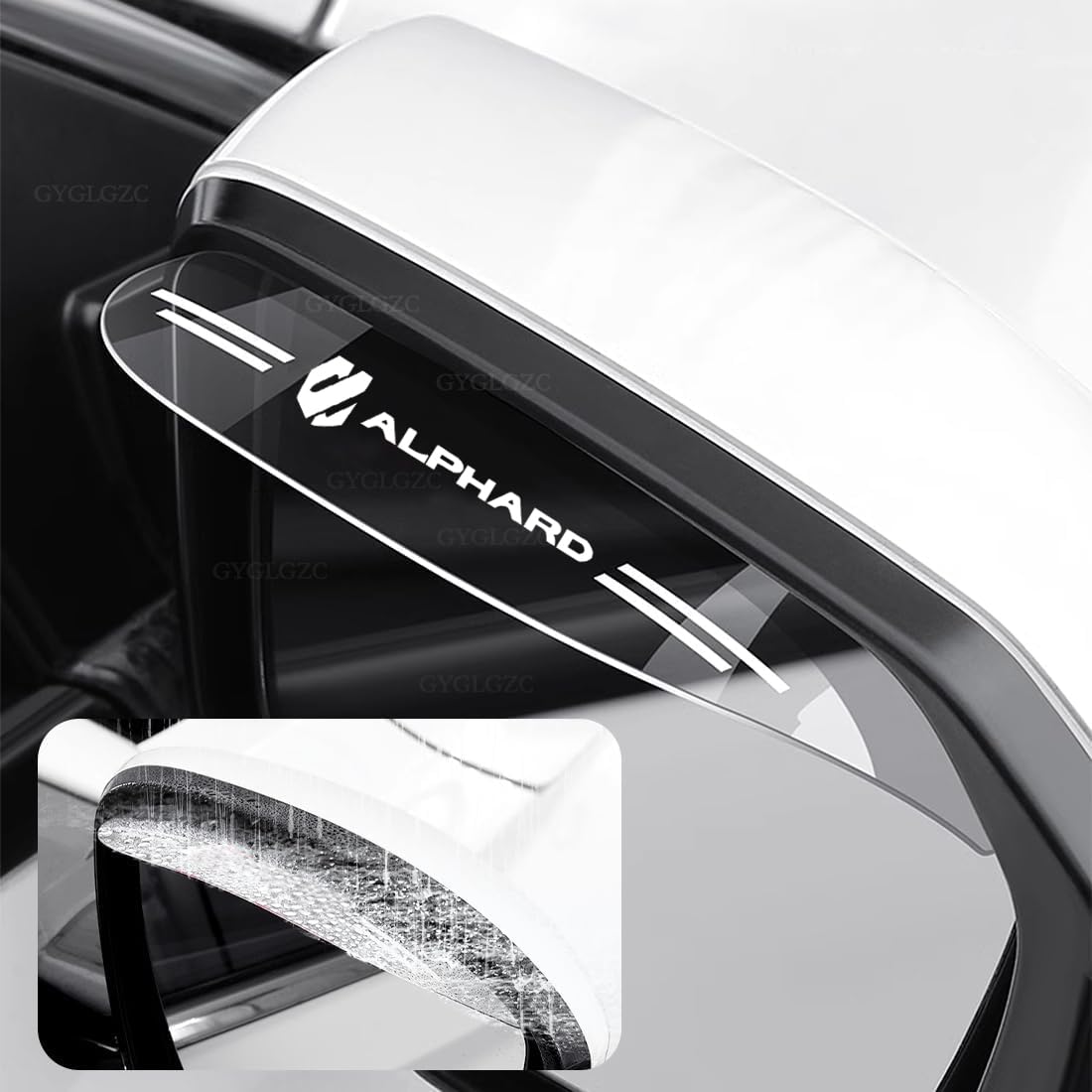 

Alphard Door Mirror Visor, Rain and Snow Protection, Alphard Vellfire 30/35 Series, Alphard 40 Alphard