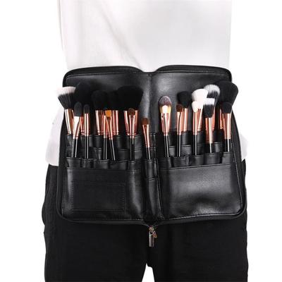 Foldable Makeup Brushes Waist Bag 24 Pockets Travel Brush Organizer Makeup Tools Storage Bag  Woman