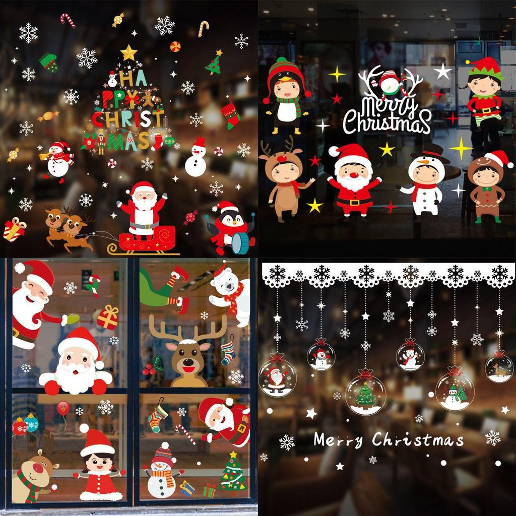 Classic Christmas Window Decals With Santa Claus For A Magical Holiday Atmosphere