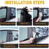 for Honda Civic B Pillar Trim, Glossy Black, 6-Piece Set | Fits Civic 2022-2025 11th Gen Sedan; ABS B-pillar covers with glossy black finish and easy